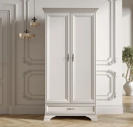 Шкаф двустворчатый Кентаки SZF2D1S белый