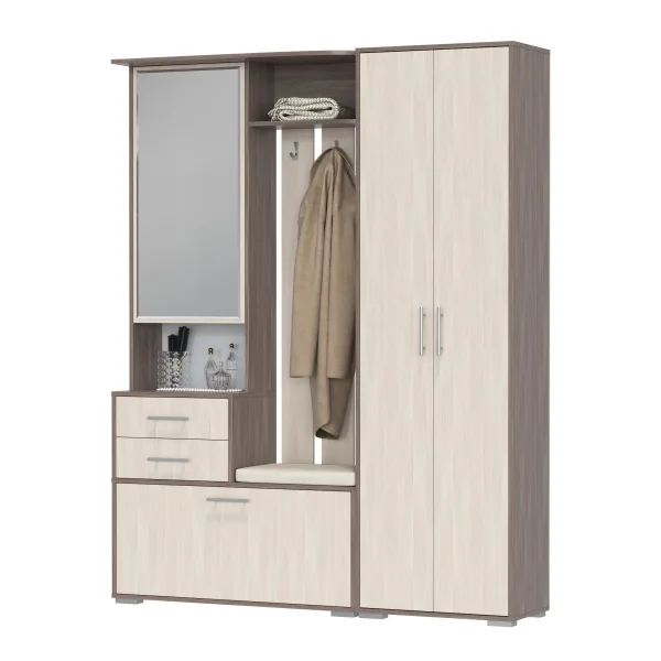 Модульная прихожая бодега тёмный/бодега светлый