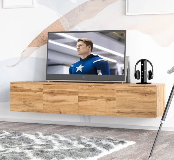 ТВ-тумба подвесная Сити-11 дуб вотан