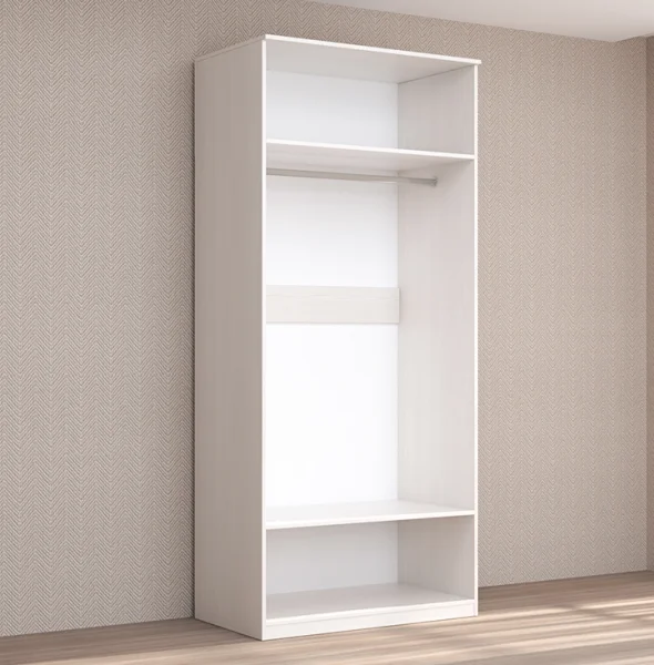 Шкаф 2-створчатый Кэт-4 бодега/caiman белый