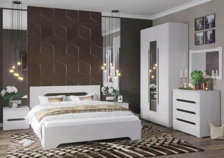 Комод 4 ящика Валенсия КМ-011 ясень анкор светлый