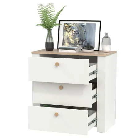 Комод Джастин 16.228.03 белый шагрень/дуб белый