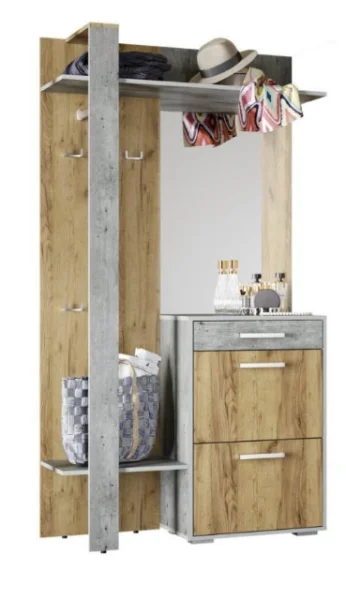 Прихожая Кензо крафт/бетон