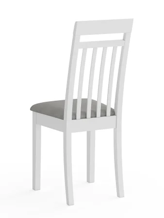 Стул Гольф-11 белый, ткань велюр серый 63