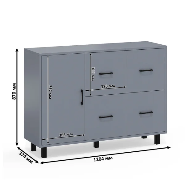 Комод 125-1204 графит