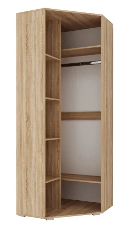 Шкаф угловой Италия ШУ-800 дуб сонома/белый глянец