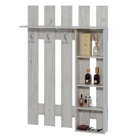 Вешалка с зеркалом Саша-9 дуб крафт белый