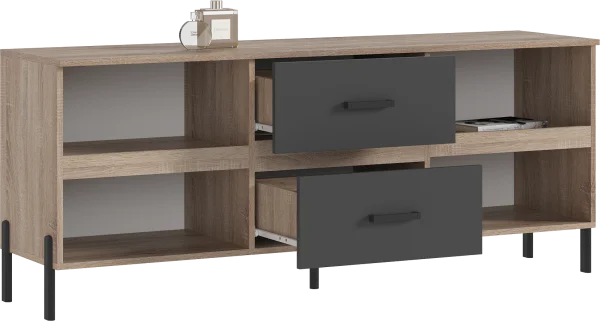 Тумба ТВ Ким (металл) дуб сонома/графит