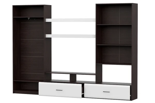 Гостиная МГС-7 венге/белый глянец