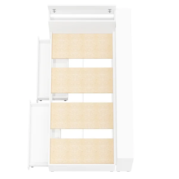 Кровать с ящиками 900 с прикроватным блоком Ксения белый