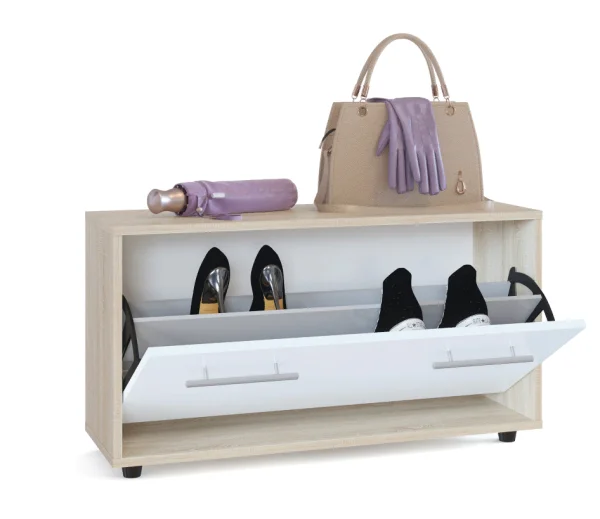 Тумба под обувь ТП-3 дуб сонома/белый