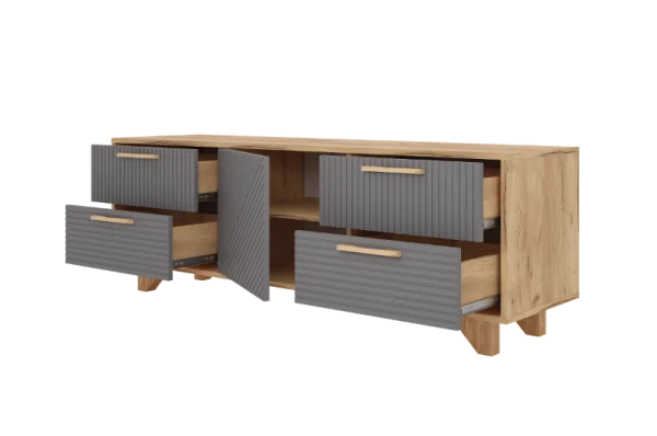 Тумба ТВ Ньерд 1501.4 дуб вотан/черника