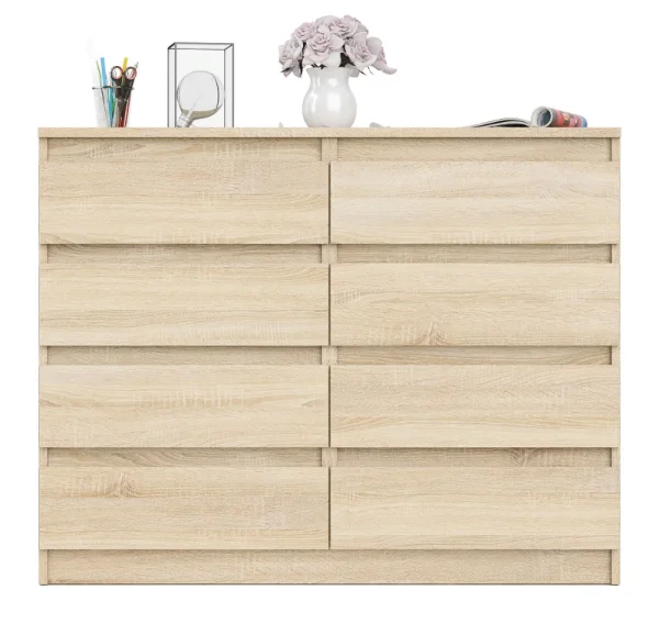Комод восемь выдвижных ящиков МК 1200.8 дуб сонома