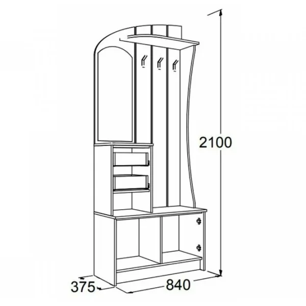 Прихожая Саша-20 венге/дуб млечный