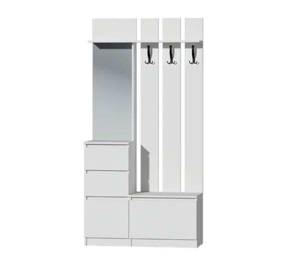 Прихожая Хилтон белый текстурный