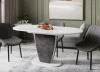 Стол обеденный Монреаль тип 1 белый глянец/моод темный