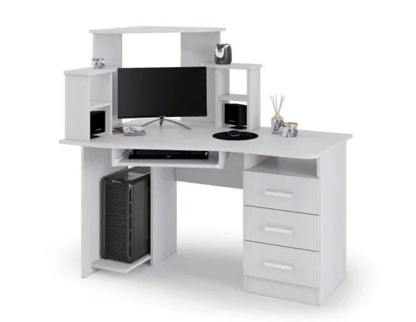 Стол компьютерный №1 ясень анкор светлый