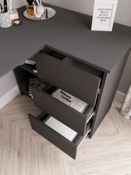 Стол письменный угловой Мори МС-16 графит