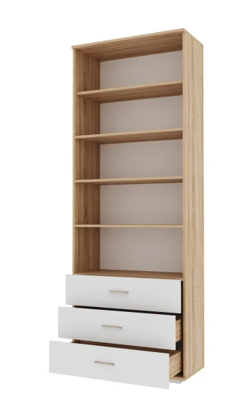 Шкаф комбинированный Италия ШК3Я-800 дуб сонома/белый глянец