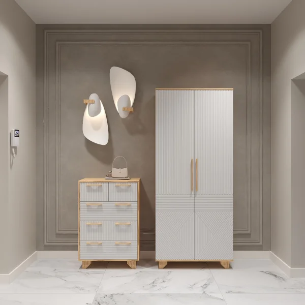 Шкаф Ньерд 900 дуб вотан/белый софт