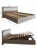 Кровать Роза 160 орех франклин/белый софт тренто