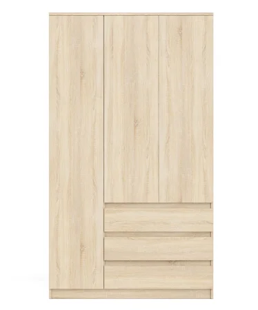 Шкаф с тремя ящиками и тремя дверками МШ 1200.1 дуб сонома