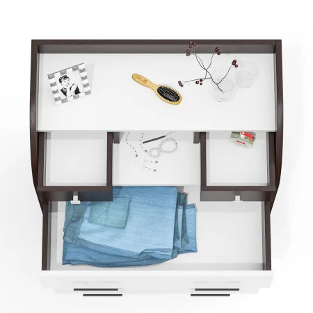 Комод К-6 венге/белый