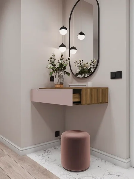 Тумба подвесная Роза 900 орех франклин/пудра скин тренто