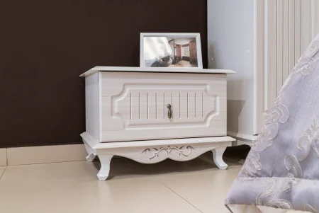 Тумба прикроватная Кантри 06.70 вудлайн кремовый/сандал белый