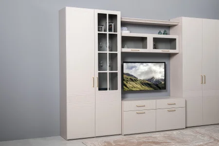 Шкаф-витрина Ричфорд 16.396 моно керамика/кашемир