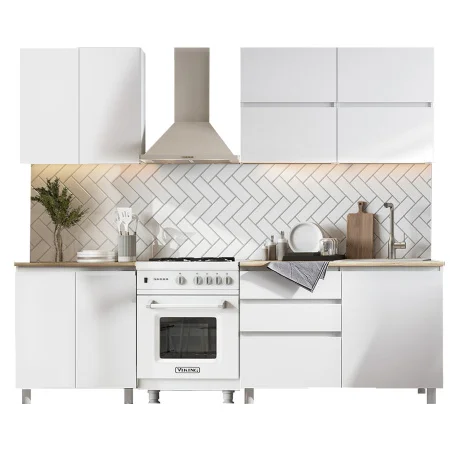 Кухонный гарнитур Токио 2,0 белый текстурный