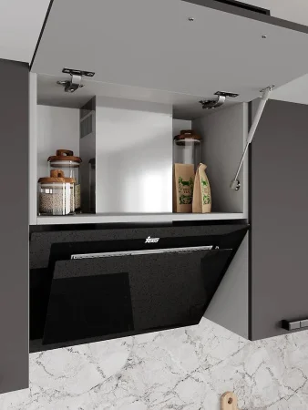 Кухонный гарнитур Ройс 2м графит софт