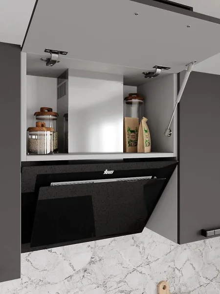 Кухонный гарнитур Ройс 2м графит софт