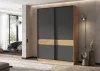 Шкаф-купе Роджинамиф 1800 дуб крафт/графит