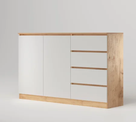 Комод Охта Лайт 1600.4 дуб вотан/белый