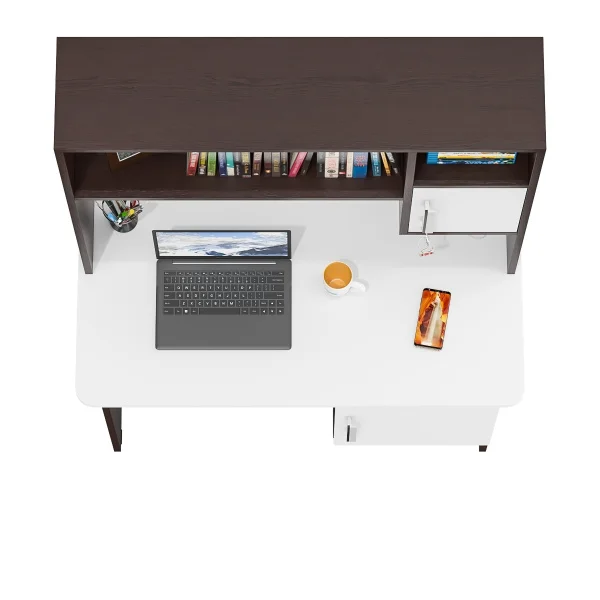 Стол письменный с надстройкой МД 1.09 венге/белый