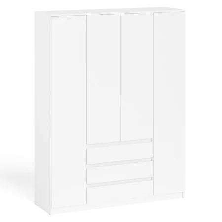 Шкаф с тремя ящиками и четырьмя дверками МШ 1600.1 белый