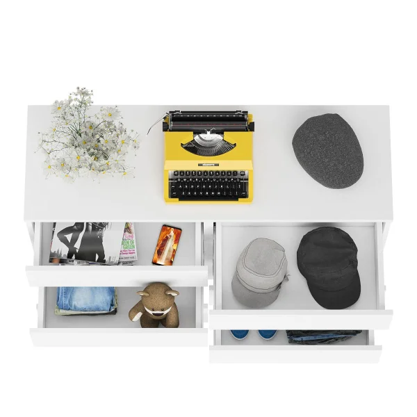 Широкий комод шесть ящиков МК 1200.6 белый