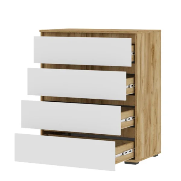 Комод Хелен КМ-02 дуб крафт золотой/белый