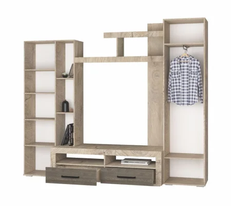 Гостиная Марсель-4 дуб крафт табачный/дуб крафт белый