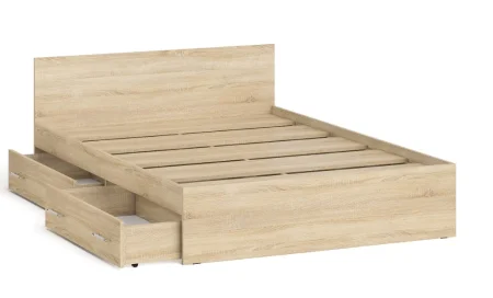 Кровать с ящиками Мори дуб сонома