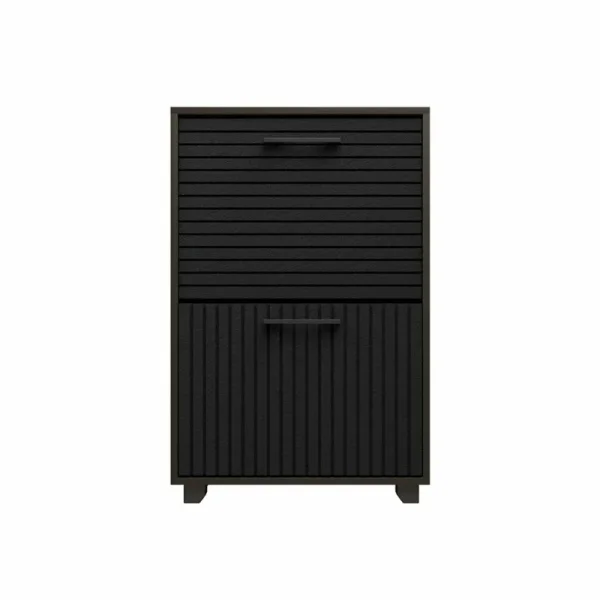 Обувница Копенгаген 2 ящика венге/черный матовый