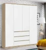 Шкаф Челси 1600 дуб сонома/белый глянец