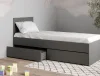 Кровать односпальная Мори с ящиками КРМЯ 900.1 графит