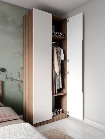 Шкаф Роза 900 орех франклин/белый софт тренто