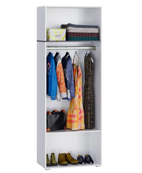 Шкаф платяной Мадера 2-х дверный белый глянец
