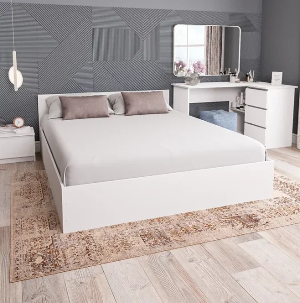 Кровать двуспальная Мори КРМ 1600.1 белый