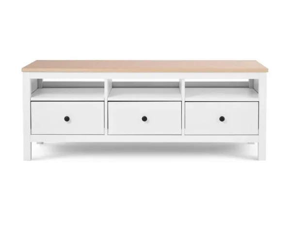 Тумба под телевизор Кымор 148 белый/светло-коричневый