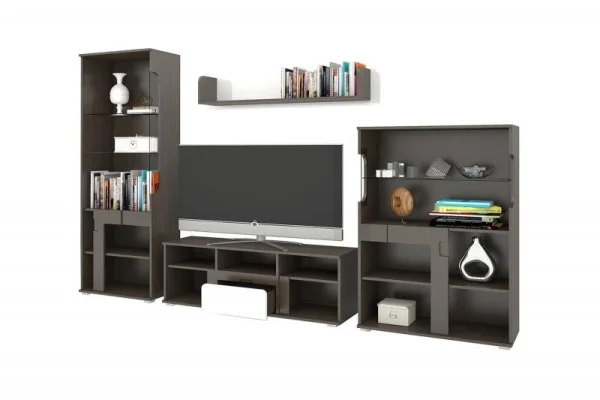 Стенка Марсель венге/белый глянец