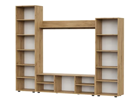 Гостиная МГС-6  дуб золотой/белый глянец